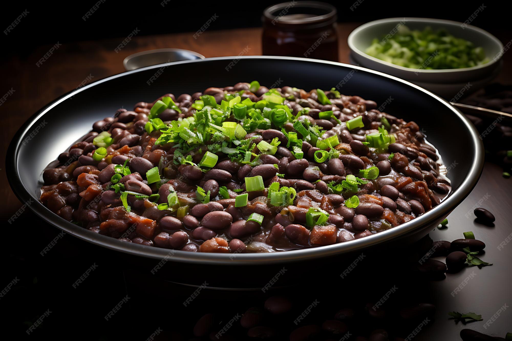 Premium Photo | Black Beans dinner Recipe Food Photography