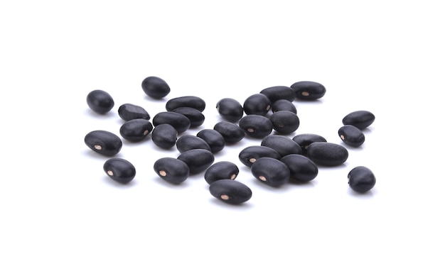 Black beans, isolated on white