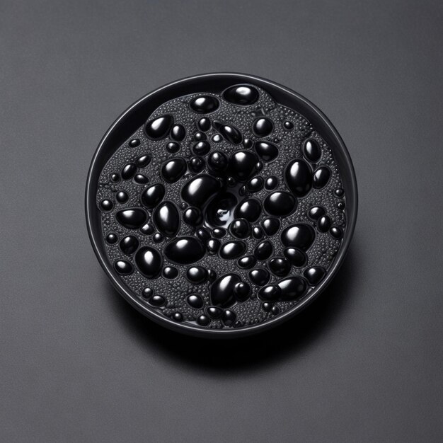 Black beluga caviar close up