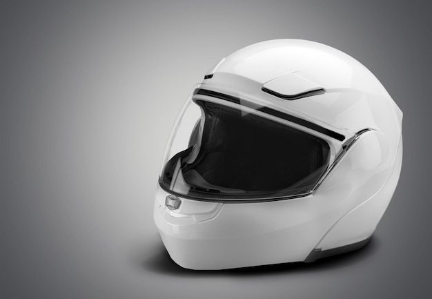 Black biker helmet