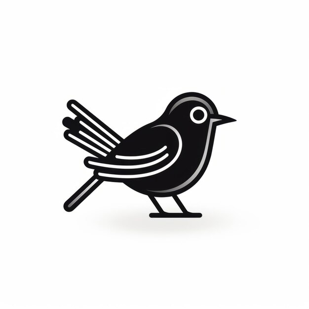 Black Bird Icon On White Background Simple Designs By Petros Afshar