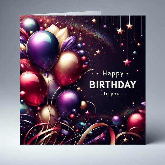 Photo black birthday greeting card birthday card design birthday wishing card