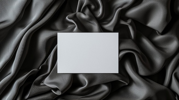 Photo black blank business card mockup on dark background 3 d rendering