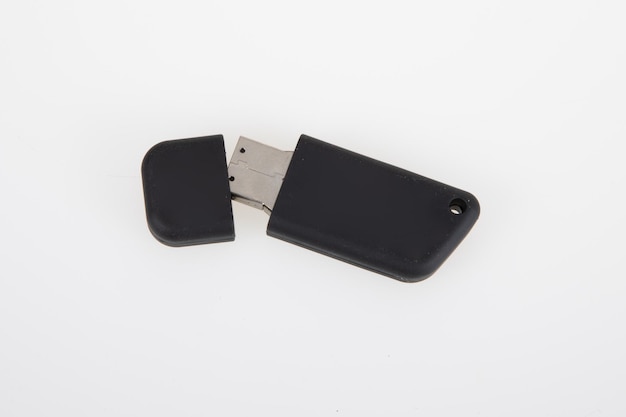 Black Blank mockup key design USB Flash Drive op witte achtergrond