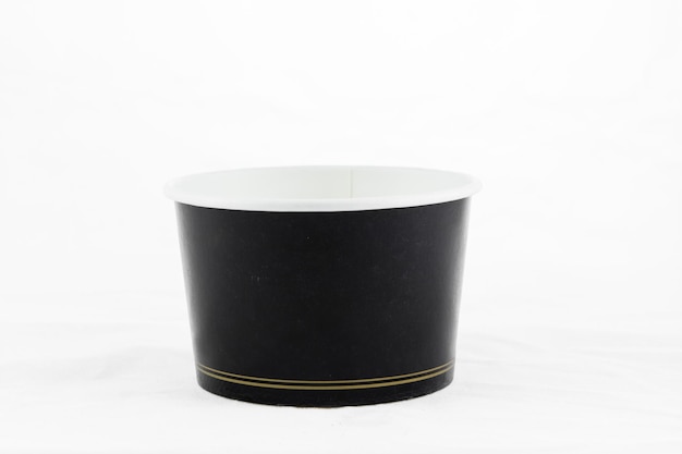 Black Blank Paper Cup Ice Cream