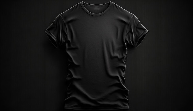 A black blank Tshirt empty text space