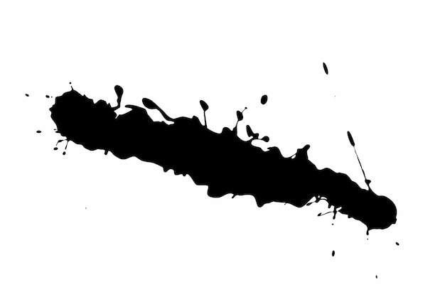 Black blot on a white background Spots of ink on a piece of paper