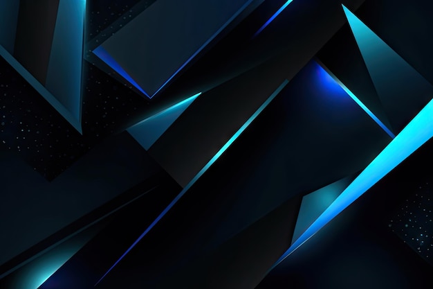 Black blue abstract background for design Geometric shapes Color gradient