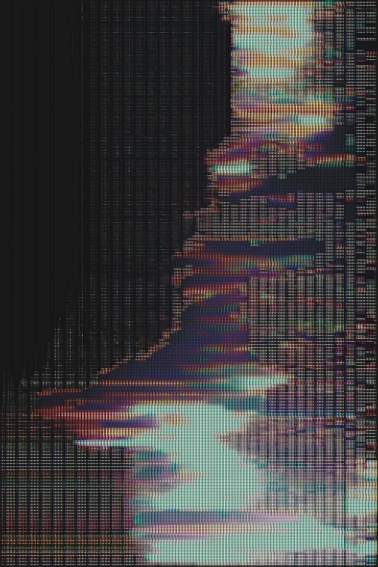 Photo a black and blue screen with the word radio on it