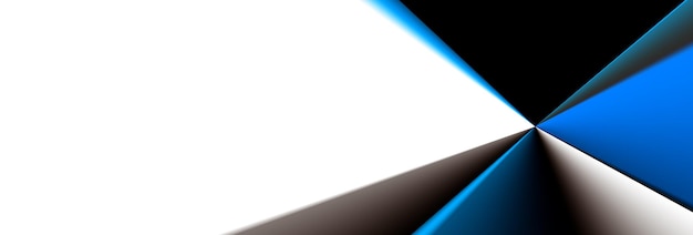 Photo black blue white paper web banner abstract background