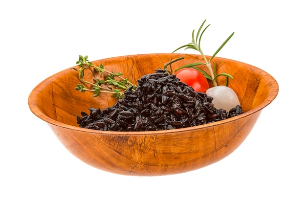 Black boiled rice