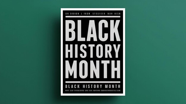 Photo a black book about black history month month month