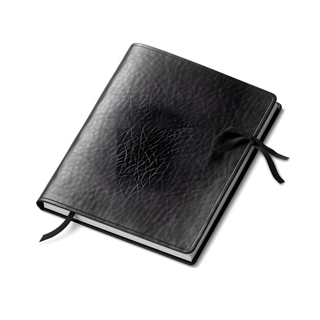 Black book isolated on white background