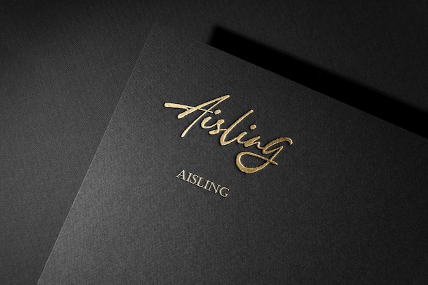 Black book with gold letters that say asling.