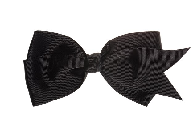 Photo black bow isolated on white background