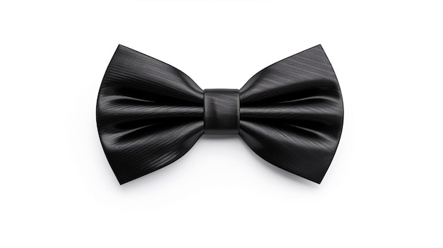 Black bow tie isolated on white background Generative ai