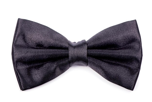 Black bow tie isolated on white background