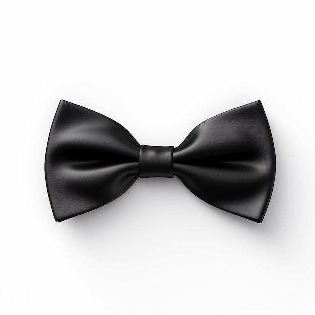 Black bow tie isolated on white background