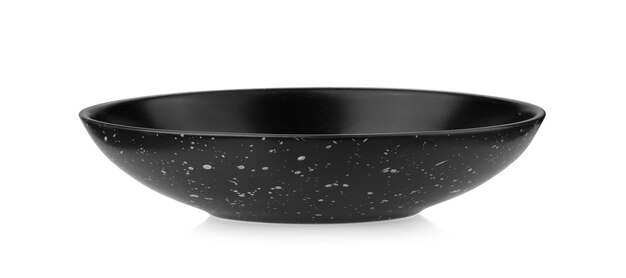 Black bowl isolated on white background