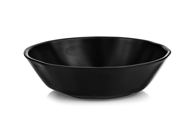 Black bowl isolated