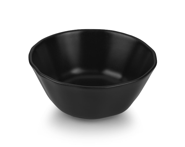 Black bowl on white background