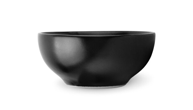 Black bowl on white background