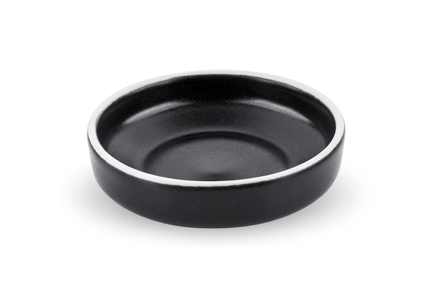 Black bowl on white background