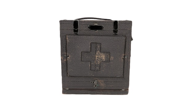 A black box with a cross on it