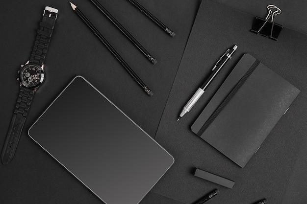 Black branding mockup