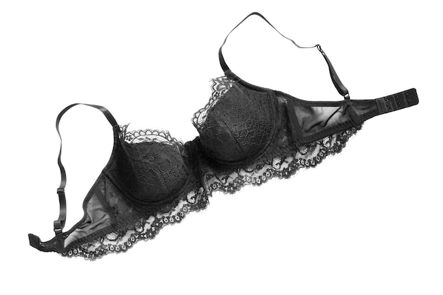 Black brassiere isolated