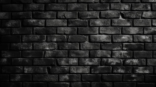 현대적이고 한 텍스처의 배경으로 검은 벽돌 벽