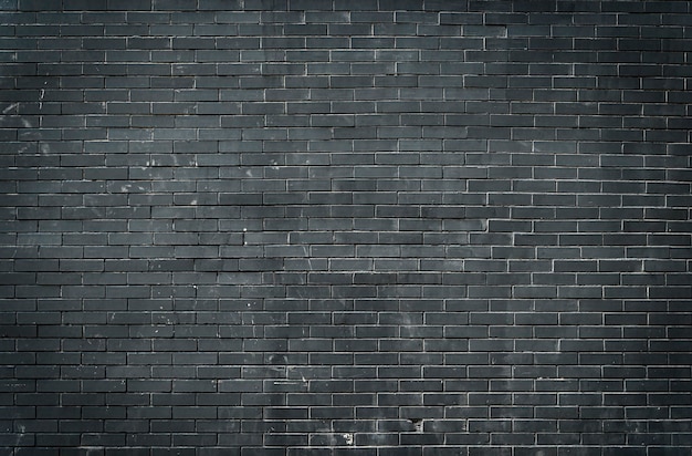 Фото Черная кирпичная стена фон темная кирпичная кладка скопируйте пространство