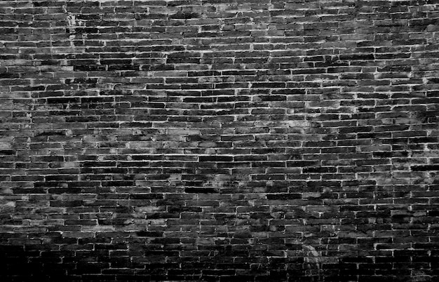 Black brick wall background. dark stone texture.