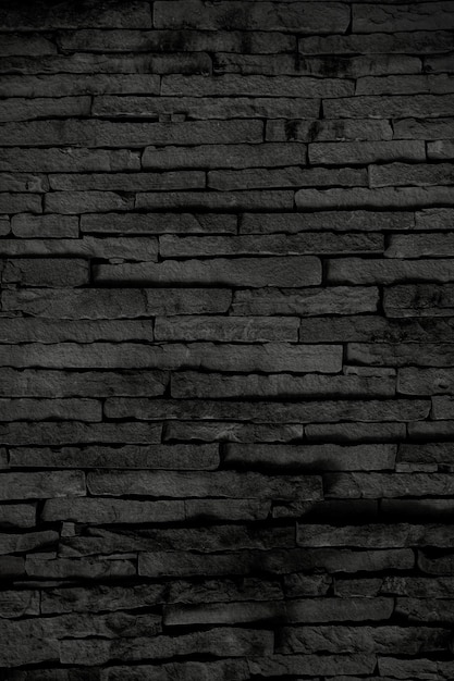 black brick wall background dark stone texture