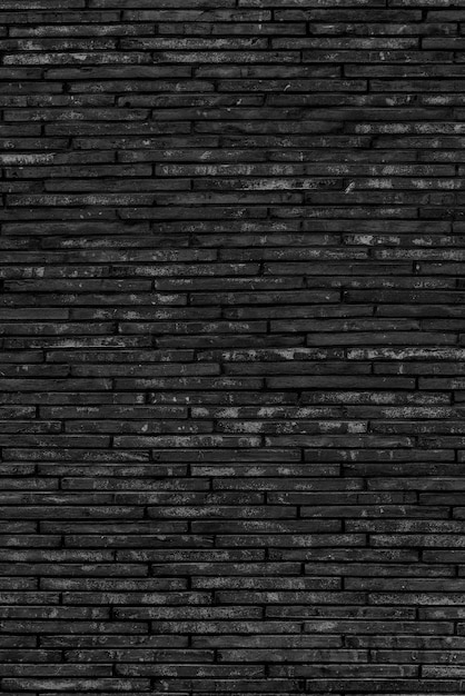 Black brick wall Background of modern interior design