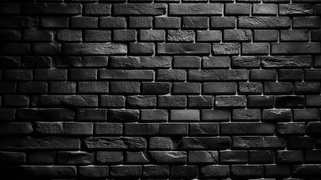 Black brick wall background