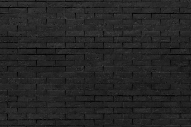 Black brick wall Dark surface texture Architectural building background