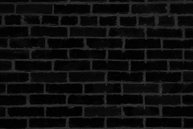 Black brick wall. Loft interior design. Architectural background.