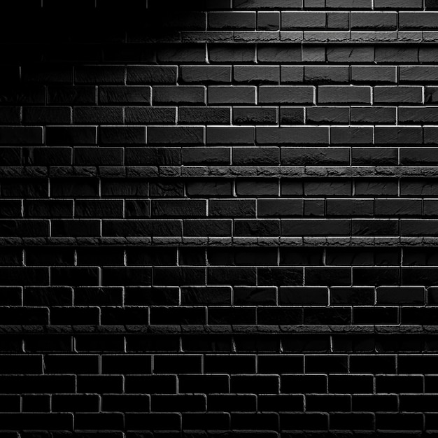 黒いレンガの壁のテクスチャー付きの背景