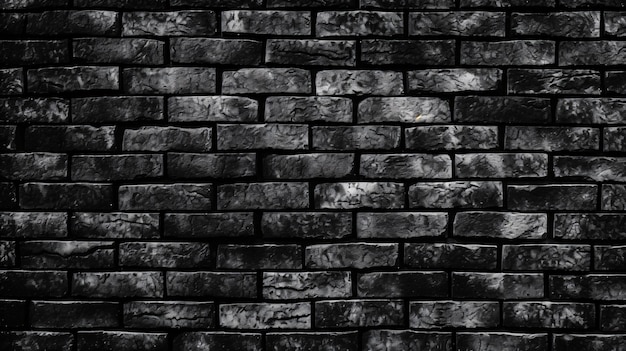 black brick wall textured background