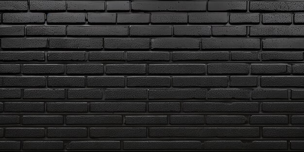 Black brick wall textured background