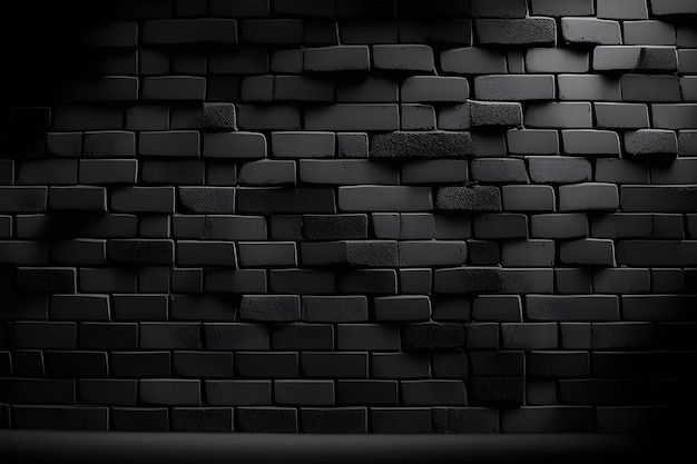 A black brick wall with a black brick wall that says'black brick '