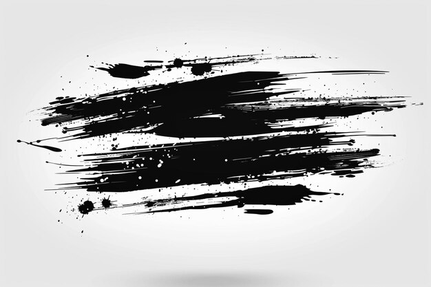 Photo black brush graphic element grunge