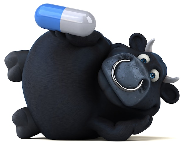 Black bull - 3D Illustration