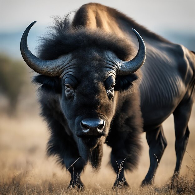 Black Bull in the desert