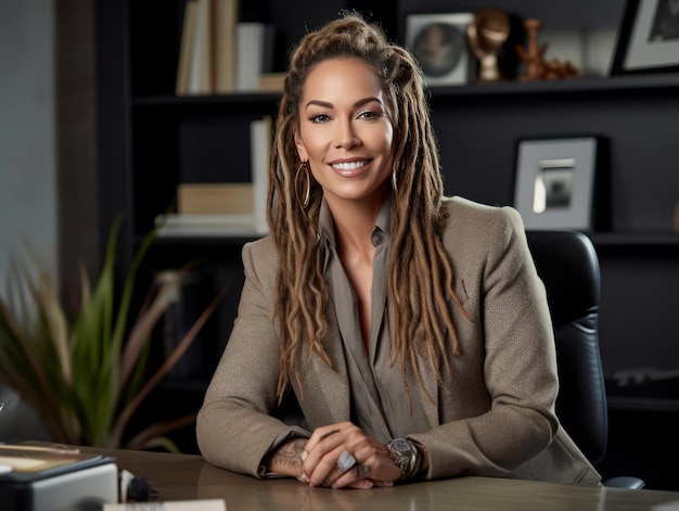 Black businesswoman wearing with blazer