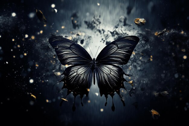 Black butterfly 4k hd phone wallpaper