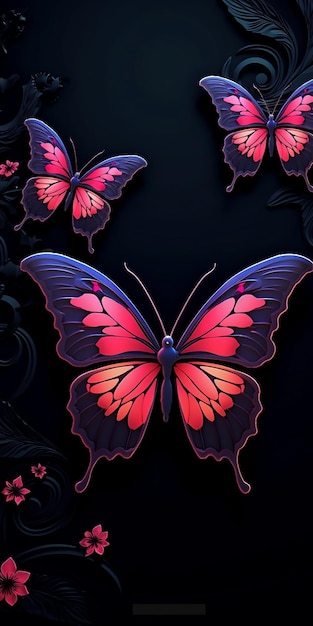 Black butterfly 4k hd phone wallpaper