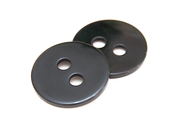 Black button isolated