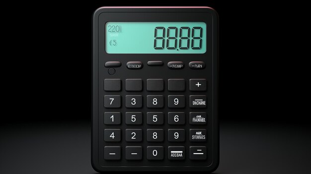 Black Calculator Showing Complex Mathematical Equations